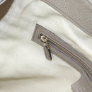 GUCCI Soho Hand Bag Leather Gray Gold 282309 Auth ep14702-21