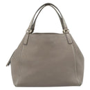 GUCCI Soho Hand Bag Leather Gray Gold 282309 Auth ep14702-2