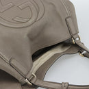 GUCCI Soho Hand Bag Leather Gray Gold 282309 Auth ep14702-6