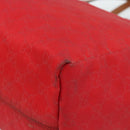 GUCCI GG Canvas Guccissima Tote Bag Nylon Red 282439 Auth ep14706-15