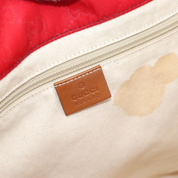 GUCCI GG Canvas Guccissima Tote Bag Nylon Red 282439 Auth ep14706