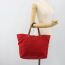 GUCCI GG Canvas Guccissima Tote Bag Nylon Red 282439 Auth ep14706-23