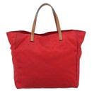 GUCCI GG Canvas Guccissima Tote Bag Nylon Red 282439 Auth ep14706-2