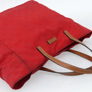 GUCCI GG Canvas Guccissima Tote Bag Nylon Red 282439 Auth ep14706-6