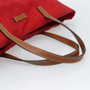 GUCCI GG Canvas Guccissima Tote Bag Nylon Red 282439 Auth ep14706-7