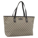 GUCCI GG Supreme Tote Bag PVC Beige 211137 Auth ep14707-1