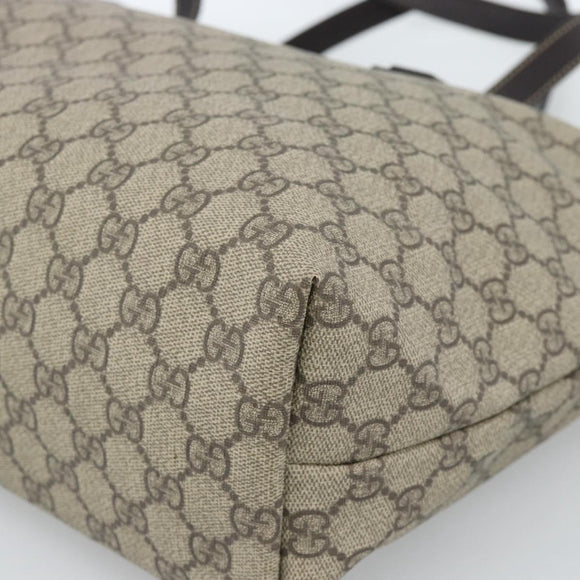 GUCCI GG Supreme Tote Bag PVC Beige 211137 Auth ep14707