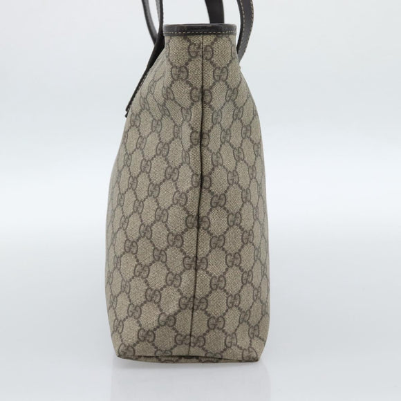 GUCCI GG Supreme Tote Bag PVC Beige 211137 Auth ep14707