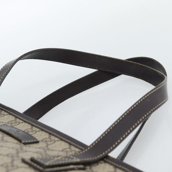 GUCCI GG Supreme Tote Bag PVC Beige 211137 Auth ep14707