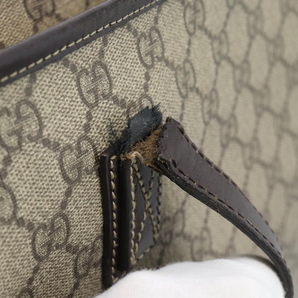 GUCCI GG Supreme Tote Bag PVC Beige 211137 Auth ep14707
