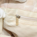 CHANEL New Travel line Tote Bag Canvas Beige Gold CC Auth ep14709-24