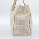 CHANEL New Travel line Tote Bag Canvas Beige Gold CC Auth ep14709-4
