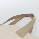 CHANEL New Travel line Tote Bag Canvas Beige Gold CC Auth ep14709-14