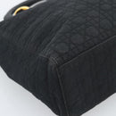 Christian Dior Lady Dior Canage Hand Bag Canvas Black Gold Auth ep14710-11