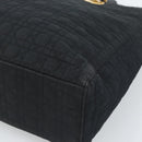 Christian Dior Lady Dior Canage Hand Bag Canvas Black Gold Auth ep14710-12
