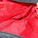 Christian Dior Lady Dior Canage Hand Bag Canvas Black Gold Auth ep14710-18