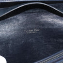 Christian Dior Trotter Canvas Clutch Bag Navy Gold Auth ep14711-15