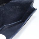 Christian Dior Trotter Canvas Clutch Bag Navy Gold Auth ep14711-17