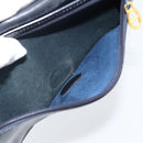 Christian Dior Trotter Canvas Clutch Bag Navy Gold Auth ep14711-20