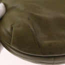 LOEWE Anagram Shoulder Bag Leather Green Gold Auth ep14712A-10