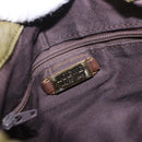 LOEWE Anagram Shoulder Bag Leather Green Gold Auth ep14712A-11