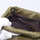 LOEWE Anagram Shoulder Bag Leather Green Gold Auth ep14712A-20