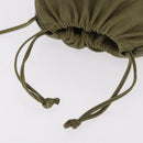 LOEWE Anagram Shoulder Bag Leather Green Gold Auth ep14712A-7