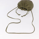 LOEWE Anagram Shoulder Bag Leather Green Gold Auth ep14712A-8