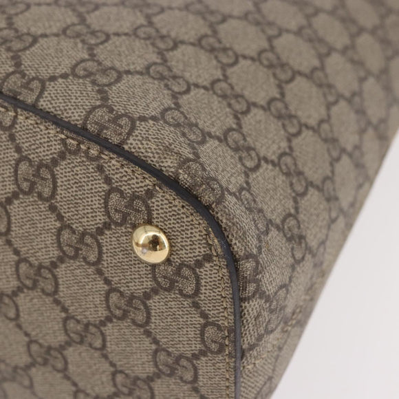 GUCCI GG Supreme Shoulder Bag PVC Beige Gold 414930 Auth ep14713