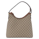 GUCCI GG Supreme Shoulder Bag PVC Beige Gold 414930 Auth ep14713-13