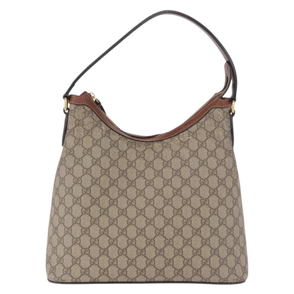 GUCCI GG Supreme Shoulder Bag PVC Beige Gold 414930 Auth ep14713