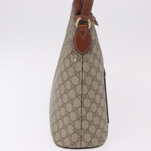 GUCCI GG Supreme Shoulder Bag PVC Beige Gold 414930 Auth ep14713