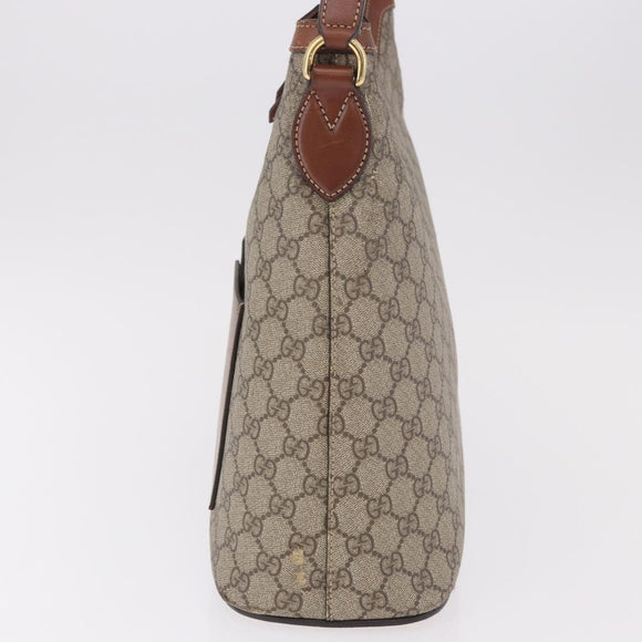 GUCCI GG Supreme Shoulder Bag PVC Beige Gold 414930 Auth ep14713