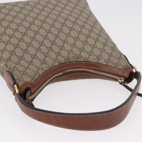 GUCCI GG Supreme Shoulder Bag PVC Beige Gold 414930 Auth ep14713