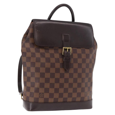 LOUIS VUITTON Damier Ebene Soho Backpack N51132 LV Auth ep14717