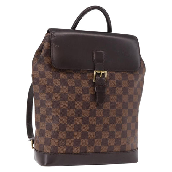 LOUIS VUITTON Damier Ebene Soho Rugzak N51132 LV Auth ep14717