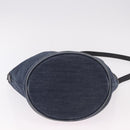 PRADA Hand Bag Denim 2way Navy Silver Auth ep14719A-11