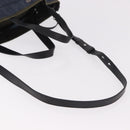 PRADA Hand Bag Denim 2way Navy Silver Auth ep14719A-9