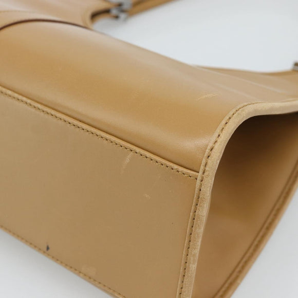GUCCI Jackie Shoulder Bag Leather Beige Silver 002 1067 Auth ep14720A