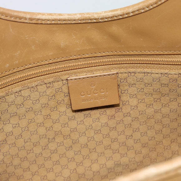 GUCCI Jackie Shoulder Bag Leather Beige Silver 002 1067 Auth ep14720A