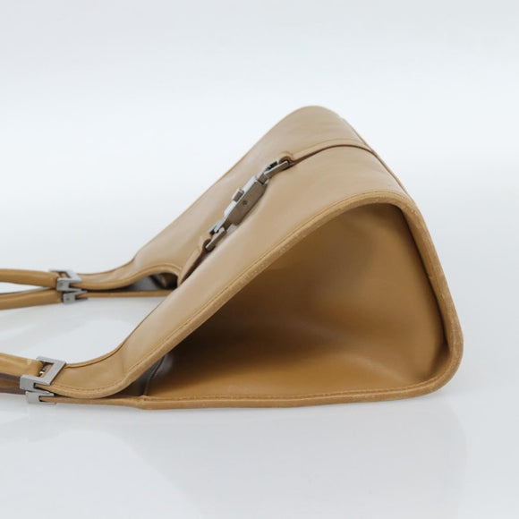 GUCCI Jackie Shoulder Bag Leather Beige Silver 002 1067 Auth ep14720A