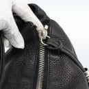 GUCCI Bamboo Shoulder Bag Leather Black Silver 232930 Auth ep14724-14