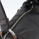 GUCCI Bamboo Shoulder Bag Leather Black Silver 232930 Auth ep14724-6