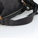 GUCCI Bamboo Shoulder Bag Leather Black Silver 232930 Auth ep14724-7