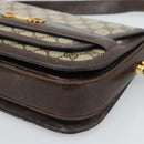 GUCCI GG Supreme Shoulder Bag PVC Beige Gold Auth ep14725-10