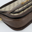 GUCCI GG Supreme Shoulder Bag PVC Beige Gold Auth ep14725-15
