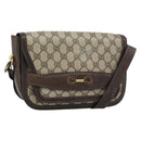 GUCCI GG Supreme Shoulder Bag PVC Beige Gold Auth ep14725-1