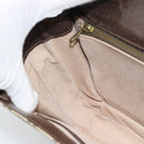 GUCCI GG Supreme Shoulder Bag PVC Beige Gold Auth ep14725-21