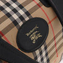 Burberrys Nova Check Boston Bag Canvas Beige Gold Auth ep14727-18