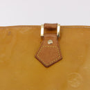 LOUIS VUITTON Monogram Vernis Houston Hand Bag Beige M91004 LV Auth ep14730-19